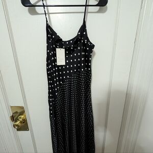 A New Day black and beige polka dot size small dress